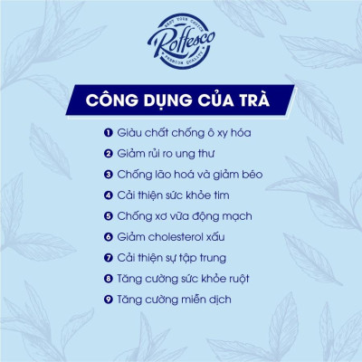 Trà Đen ROFFESCO PREMIUM BLACK TEA Hương Vỏ Cam Thuần Khiết Làm Hoàn Toàn Từ Trà Sạch Tốt Cho Sức Khỏe Túi 400g