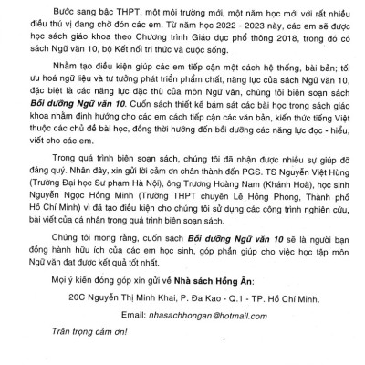 Sách tham khảo- Bồi Dưỡng Ngữ Văn 10 (Dùng Kèm SGK Kết Nối)_HA