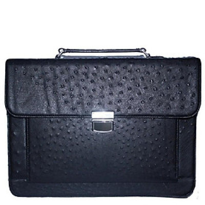 Cặp táp nam da đà điểu Huy Hoàng màu đen HP6447