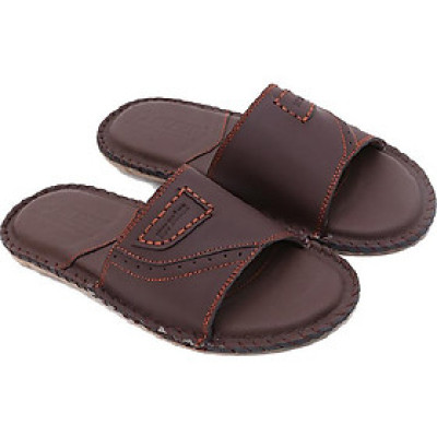 Dép nam Huy Hoàng màu 1 quai màu nâu HT7777