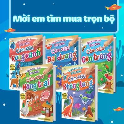 Sách - Trò Chơi Bóc Dán - Cảm Xúc Đại Dương (2 Trang Stickers) - Megabook