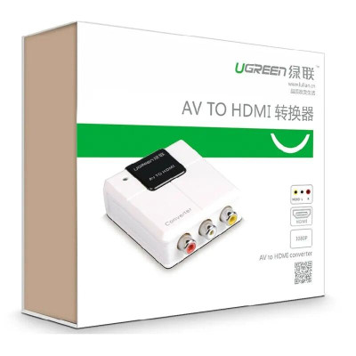 Ugreen UG4022540225TK Màu Trắng Bộ chuyển đổi tín hiệu AV sang HDMI âm - HÀNG CHÍNH HÃNG
