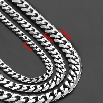 Dây chuyền nam titan thời trang rẻ đẹp thép không gỉ kiểu lặc xéo cao cấp trangsucpt 8mm PTDCNA158