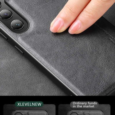 Ốp lưng da cao cấp cho SamSung Galaxy S24, S24 Plus chính hãng X-level viền mềm, chống bám vân tay - Hàng Chính Hãng