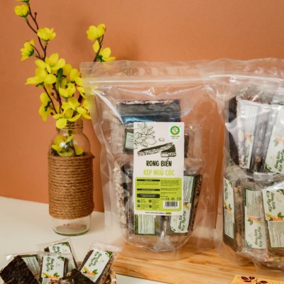 Bánh Rong Biển Kẹp Hạt Dinh Dưỡng Bánh Ăn Kiêng Thành Long Đồ Ăn Vặt Túi 200g/500g