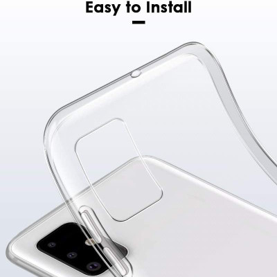 Ốp lưng silicon dẻo trong suốt mỏng 0.6mm cho Samsung Galaxy A51 hiệu Ultra Thin độ trong tuyệt đối chống trầy xước - Hàng nhập khẩu