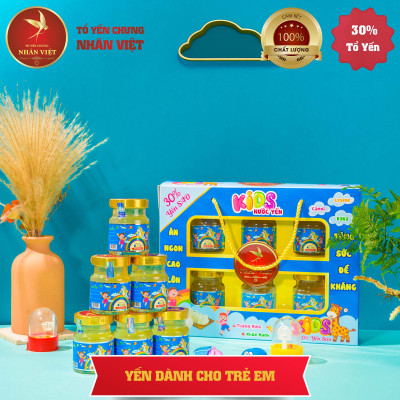 [Hộp 6 Lọ] Nước Yến Sào Cho Bé Nhân Việt Kids 30% Yến Giúp Bé Ăn Ngon, Cao Lớn Hũ 70ml