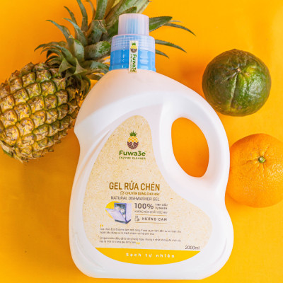gel rửa chén cho máy rửa chén bát Fuwa3e hữu cơ sinh học dạng gel 2L