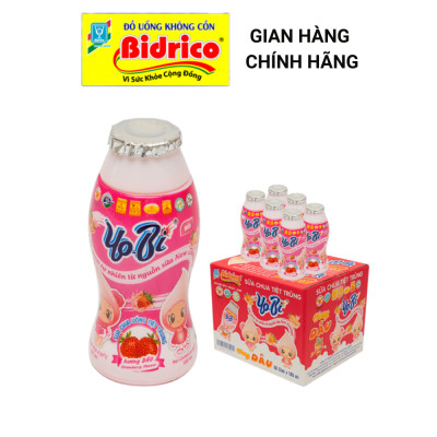 Sữa Chua Uống Tiệt Trùng Yobi Hương Cam / Hương Dâu ( Thùng 60 chai 100ml ) - Sản phẩm của Bidrico