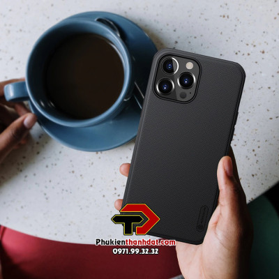 Ốp lưng cho iPhone 14 Pro chính hãng Nillkin chống sốc vân sần - Hàng chính hãng