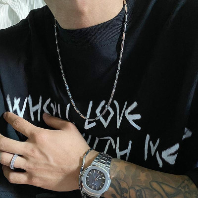 Dây chuyền cao cấp đẹp nam titan sang trọng inox thép không gỉ hỏa tiển trơn trangsucpt 4mm PTDCNA14