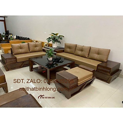 Bàn ghế salon gỗ sồi Mỹ