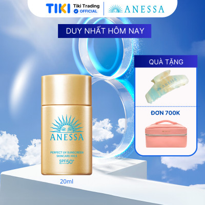 Kem chống nắng dạng sữa dưỡng da kiềm dầu bảo vệ hoàn hảo Anessa Perfect UV Sunscreen Skincare Milk SPF 50+ PA++++ 20ml