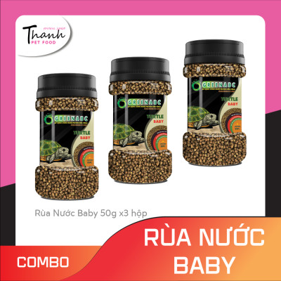 Thức ăn bò sát Rùa Nước nhãn GREENABC – Cung cấp protein, canxi, lipid giúp tăng kích thước, mai cứng - Hộp 50g và 230g