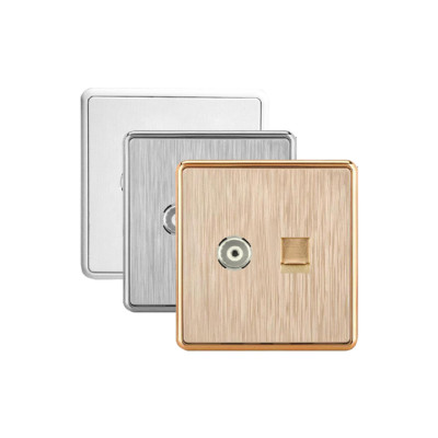 CÔNG TẮC CÁP TIVI VÀ ĐIỆN THOẠI  87580 AKKO STAR   - HÀNG CHÍNH HÃNG