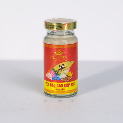 Yến sào cao cấp Queennest 25% Nhân Sâm - hũ 150ml (hộp nhỏ 2 hũ) - hàng chính hãng