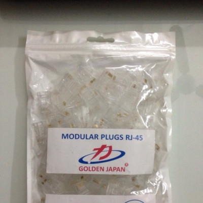 Đầu bấm mạng Golden Japan túi 100 hạt chân đồng nguyên chất - Hàng nhập khẩu