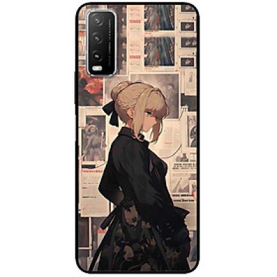 Ốp lưng cho Vivo Y20 - Y12s - Y20s - Y21 - Y21s - Y33s - Y33T - Cô Gái Buộc Tóc Đen - Hàng Chính Hãng