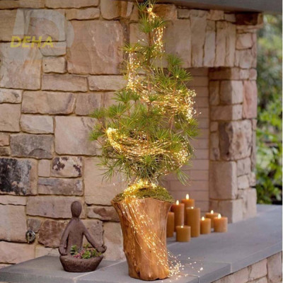 Dây đèn led đom đóm trang trí đầu cắm USB 8 chế độ đứng yên, nhấp nháy chia nhánh 20/30 mét 10 mét mỗi nhánh Vàng nắng, nhiều màu, điều khiển từ xa dây bóng đèn fairy light cao cấp, tinh tế decor phòng, quấn cây chống nước ngoài trời