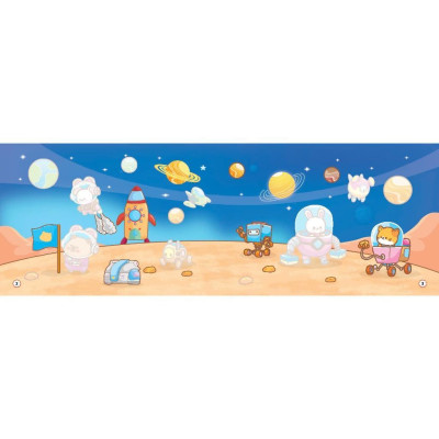 Sách Dán Hình - Capy & Chuyến Du Hành Vũ Trụ + Capy & Công Viên Giải Trí - Tặng Kèm 2 Phòng Sticker 3D - Minh Thắng