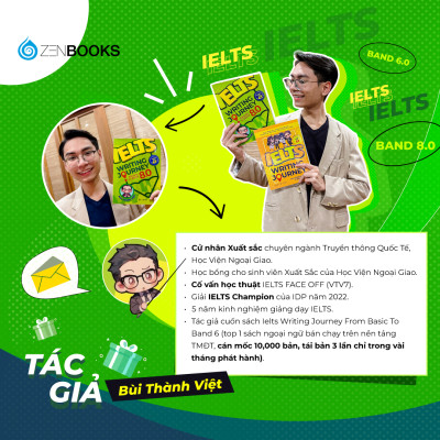 Bộ Sách Tiếng Anh Ielts Writing Journey (Tập 1,2) - Từ Cơ Bản Đến Band 8.0