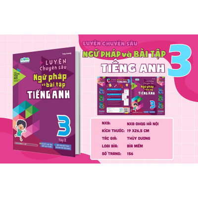 Luyện chuyên sâu ngữ pháp và bài tập tiếng Anh 3 - combo 2 tập (Global)
