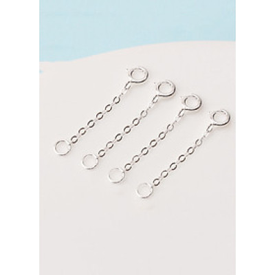 Combo 4 cái charm bạc dây xích trang trí - Ngọc Quý Gemstones