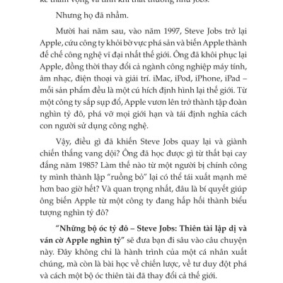 Sách - Những Bộ Óc Tỷ Đô - Steve Jobs - Thiên Tài Lập Dị Và Ván Cờ Apple Nghìn Tỷ