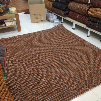 Chiếu Hạt Gỗ Hương Mộc Cao Cấp - Kích Thước 1,5mx1,9m hạt 1.6cm ( video , hình thật ) 