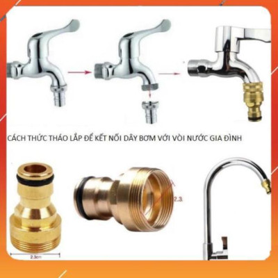 ️Evoucher Bộ dây vòi xịt nước rửa xe, tưới cây ,tăng áp 3 lần,loại 3m,5m 206236 đầu đồng,cút đồng,nối đồng+  mở chai