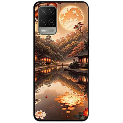 Ốp lưng cho Oppo A54 - A55 - A56 5G - A55s - A18 - A38 - A58 - Đêm Sáng Sen Đỏ - Hàng Chính Hãng