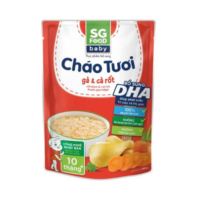 Cháo Tươi Baby Sài Gòn Food Gà & Cà Rốt 240g