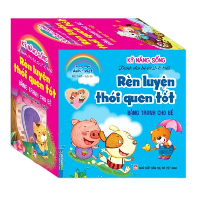 Sách - Rèn Luyện Thói Quen Tốt Bằng Tranh Cho Bé 2-6 Tuổi (Song Ngữ Anh - Việt) (Bộ 8 Cuốn)