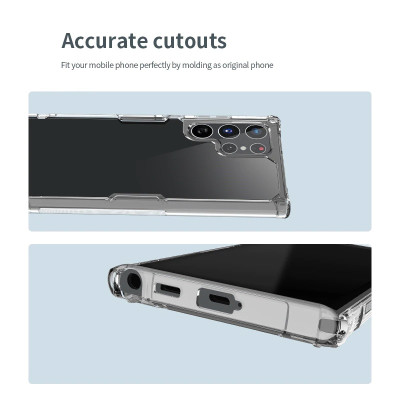 Ốp lưng Chống Ố Cho Samsung Galaxy S23 Ultra chính hãng Nillkin Nature TPU Pro Case Viền dẻo chống sốc, Lưng bằng MEKA không ố màu - hàng chính hãng