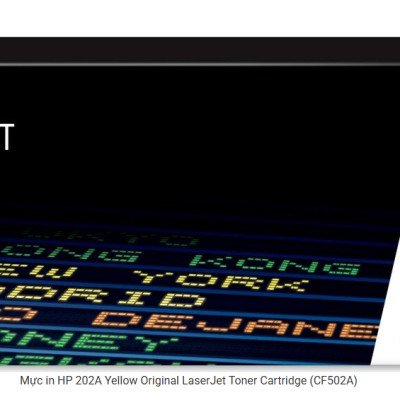 Mực in HP 202A Yellow Original LaserJet Toner Cartridge (CF502A) - Hàng chính hãng