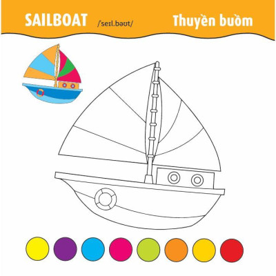 Sách - Tô Màu Phát Triển IQ EQ CQ - Ô Tô - Tàu Thuyền - Máy Bay - Song Ngữ Anh Việt - Tập 4 - Việt Thư