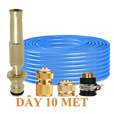 Bộ dây vòi xịt nước ️ , tăng áp 3 lần, loại 7m, 10m 206587đầu đồng,cút đồng,