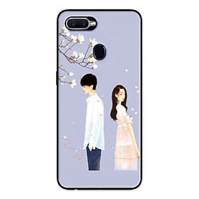 Ốp Lưng in cho Realme 2 Pro Mẫu Cặp Đôi Nền Tím - Hàng Chính Hãng