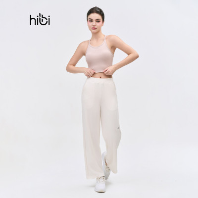 Áo croptop tập Yoga Gym Hibi Sports CR835, kiểu ba lỗ 2 dây vải thun gân, kèm mút ngực