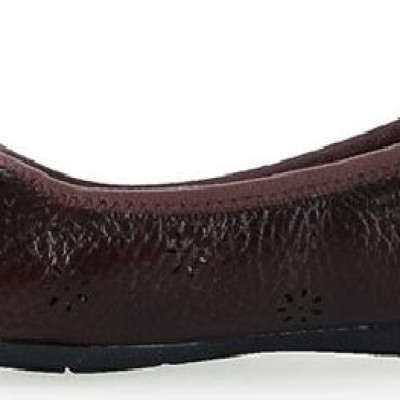 Giày nữ hoa văn Huy Hoàng da bò màu nâu đất HT7949