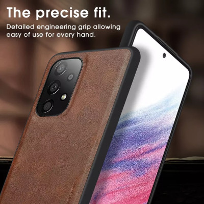 Ốp lưng da cho Samsung Galaxy A52, A32, A72, A12, A22 4G, A22 5G hãng X-level cao cấp viền mềm chống sốc - Hàng chính hãng