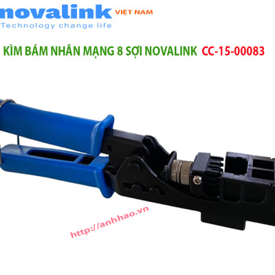 Kìm bấm nhân mạng 8 sợi Novalink CC-15-00083 - Bấm 1 lần 8 sợi dây vào nhân mạng cùng lúc, dùng cho nhân mạng 90 độ - Hàng chính hãng