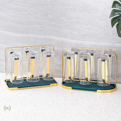 ÚP CỐC CÓ KHAY HỨNG DECOR 2022 | GIÁ ÚP LY SƠN TĨNH ĐIỆN KÈM KHAY HỨNG NƯỚC HOME LUXURY DECOR PHONG CÁCH RETRO 2022 NEW
