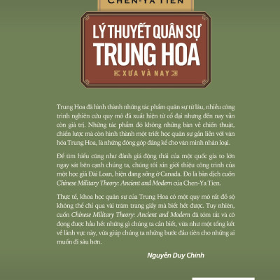 BÌA MỀM - Lý thuyết quân sự Trung Hoa xưa & nay - TH140