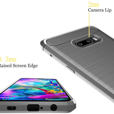 Ốp lưng chống sốc vân kim loại cho LG V50s / LG G8X hiệu Likgus (chuẩn quân đội, chống va đập, chống vân tay) - Hàng nhập khẩu