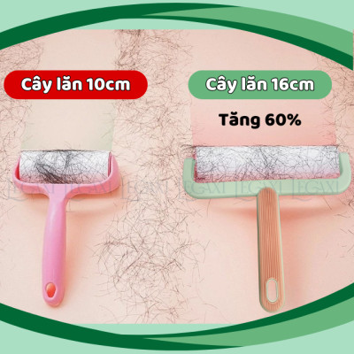 Combo Cây Lăn Bụi Cỡ Lớn 16cm, Kèm 5 Lõi Keo Siêu Dính, Tay Cầm Chắc Chắn, Cây Lăn Lông Mèo, Lông Vật Nuôi, Lăn Bụi Quần Áo, Ga Giường