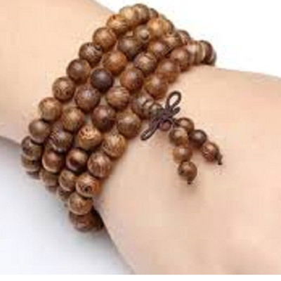 Combo 2 Vòng tràng 108 hạt gỗ đàn hương phong thủy niệm phật, kiêm vòng thời trang sang trọng đẳng cấp