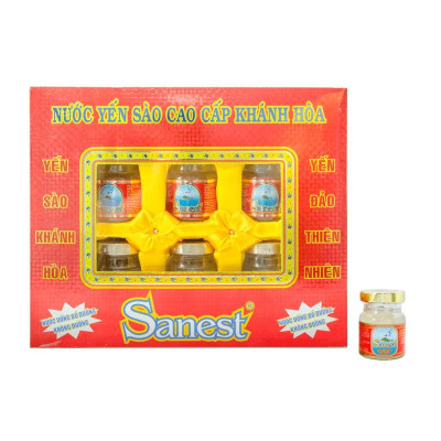 Nước Yến Sào Khánh Hòa Sanest Lọ 70ml Kiêng, Hộp 6 Lọ - 029H6 CHÍNH HÃNG-21%