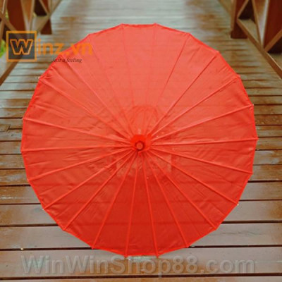 Dù cán gỗ Nhật Bản đỏ trơn - Winz.vn