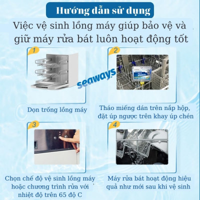 Chai nước vệ sinh máy rửa chén Seaways - 250ml
